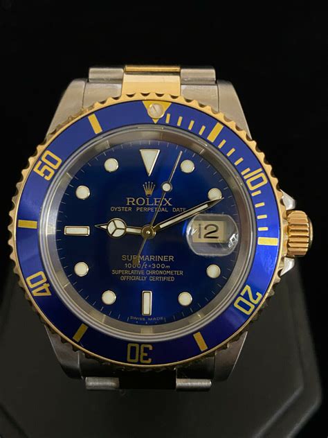 rolex submariner blue oyster gold